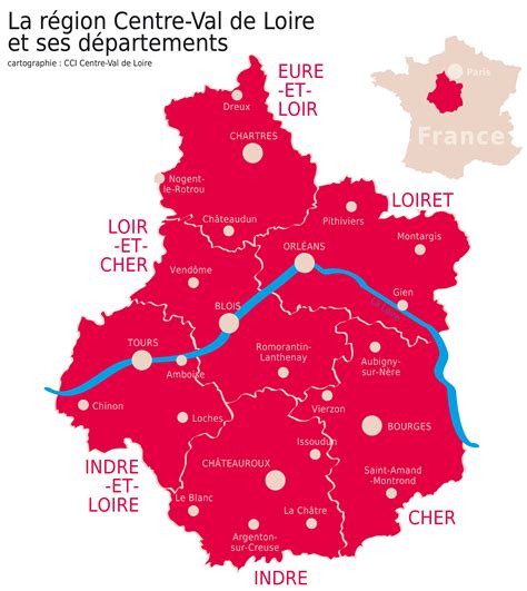 Carte de la région | CCI Centre-VdL.