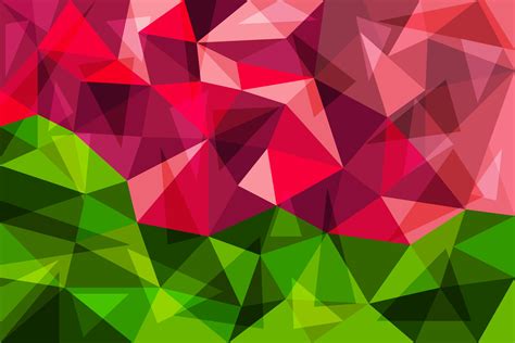 low poly abstract background of red and green triangles 4766778 Vector ...