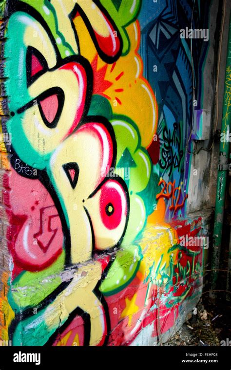 Kensington Market Toronto Graffiti Stock Photo - Alamy