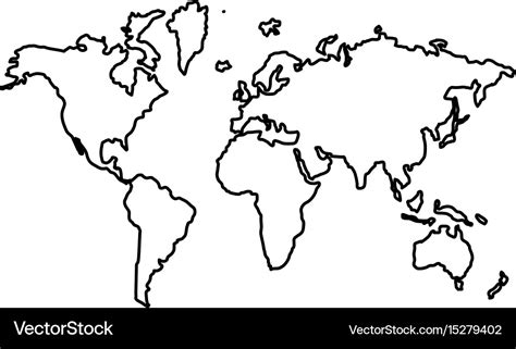 World Map Without Color - Corene Charlotte