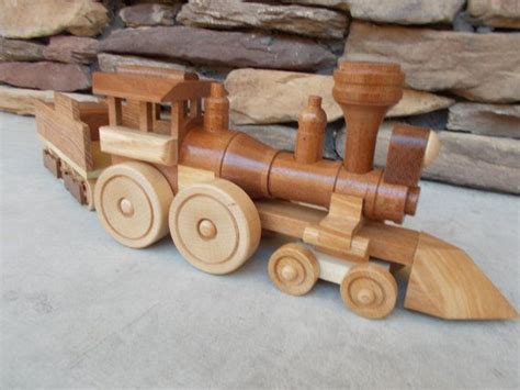 Wooden train steam locomotive & tender | Etsy | Wooden train, Wooden toys plans, Toy train