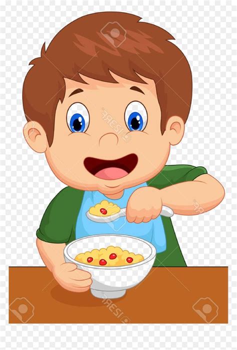 Eat Breakfast Clip Art - Child Eating Breakfast Clipart, HD Png Download - breakfast png ...