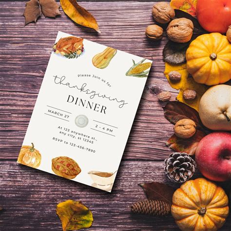 Thanksgiving Dinner Invitation - Etsy