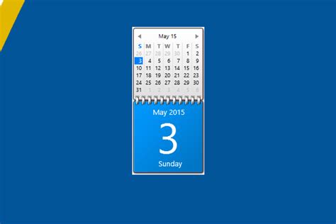 Blue Calendar Gadget for Windows 10 http://win10gadgets.com/blue-calendar/ #Calendar, #windows10 ...