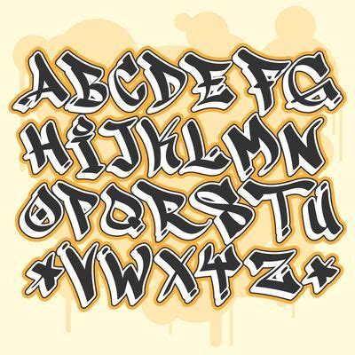 Download Vector Graffiti Alphabet Letters Vector Art. Choose from over a million free v… in 2021 ...