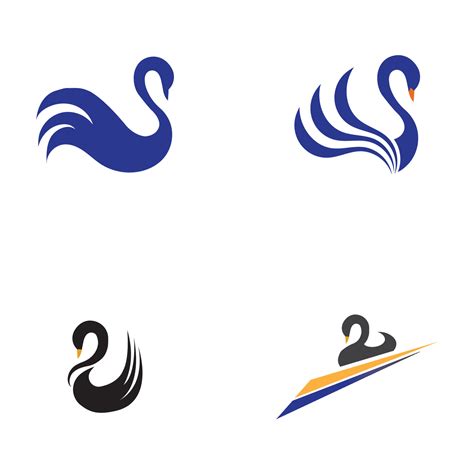 swan logo and symbol 23523799 Vector Art at Vecteezy