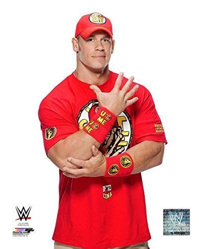 John Cena - WWE 8x10 Photo wearing red shirt- Buy Online in United Arab ...