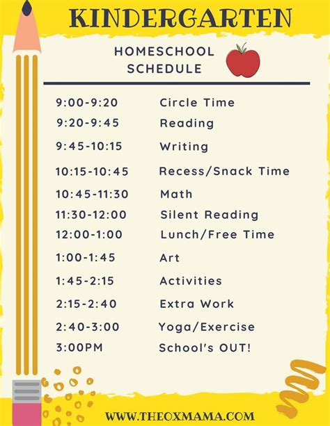 Homeschool Kindergarten Schedule and Curriculum, #Curriculum #Homeschool #KINDE… | Kindergarten ...