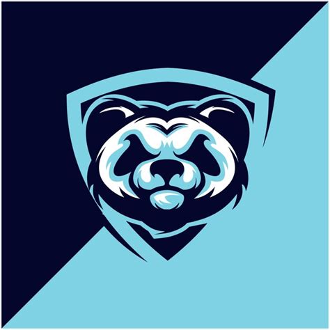 Premium Vector | Panda head logo for sport or esport team.