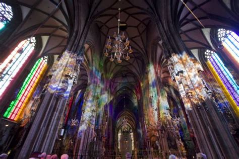 Painting of Jesus with his heart on fire in the Stephansdom ...