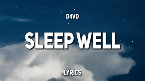 d4vd - Sleep Well (Lyrics) Chords - Chordify