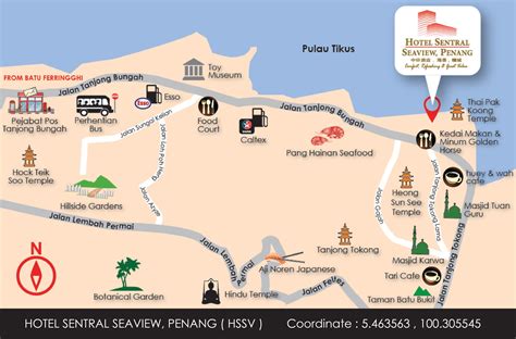 Penang Island Malaysia Map