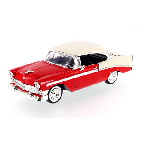 1956 Chevy Bel Air Hard Top, Red - Jada 98942 - 1/24 Scale Diecast Model Toy Car (Brand New but ...