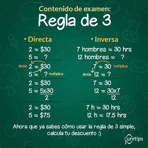 ¿Cómo hacer una regla de 3 simple?