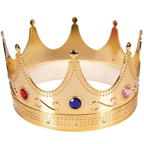 Buy Kangaroo Regal Gold Jeweled Plastic Crown, Gold Crown Costume Accessory, Perfect for Kings ...