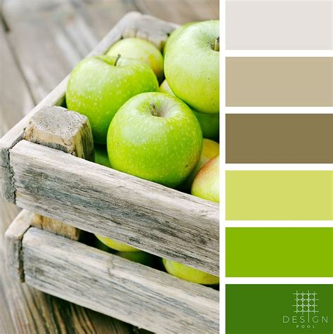 Apple Crate Color Palette | Green colour palette, Nature color palette ...