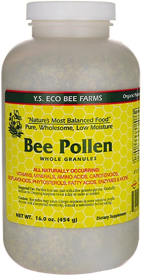 Bee Pollen Granules Whole Low Moisture 16 oz (1lb) | Benefits & Uses | Piping Rock Health Products