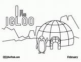 Free Igloo Coloring Page Download Png Images  sketch template