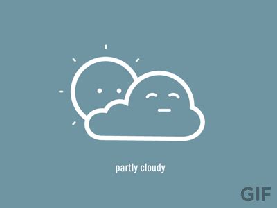 Partly Cloudy GIF | Motion design animation, Weather gif, Motion graphics animation