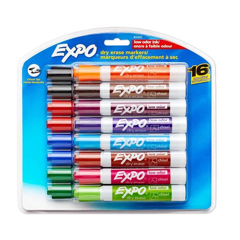 16 Expo Wet Dry Erase Markers Set Lot White Board Pens Assorted Colors ...