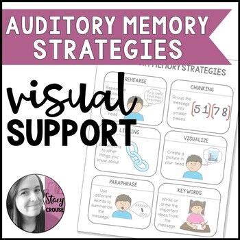 Auditory Memory Strategies Visual Support by Stacy Crouse | Teachers Pay Teachers Teacher ...