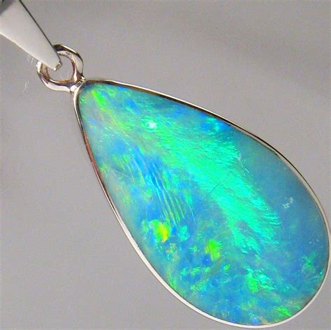 Australian Natural Green Opal Pendant Solid Silver Inlay Natural Gift 6.7ct | Opal pendants ...