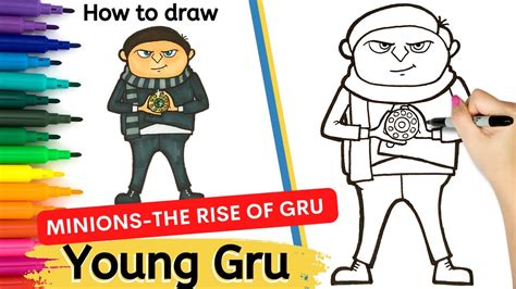 How To Draw Cute Young Gru Minions The Rise Of Gru Ep 48 Drawing ...