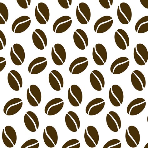 Coffee bean pattern, print silhouette seamless for cafe or coffee hous ...