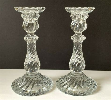 Vintage Baccarat Pair of Bambous Candlesticks 9" #Baccarat ...