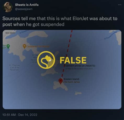 Fake Map Image Says Musk's Jet Was Flown to Jeffrey Epstein's Island ...