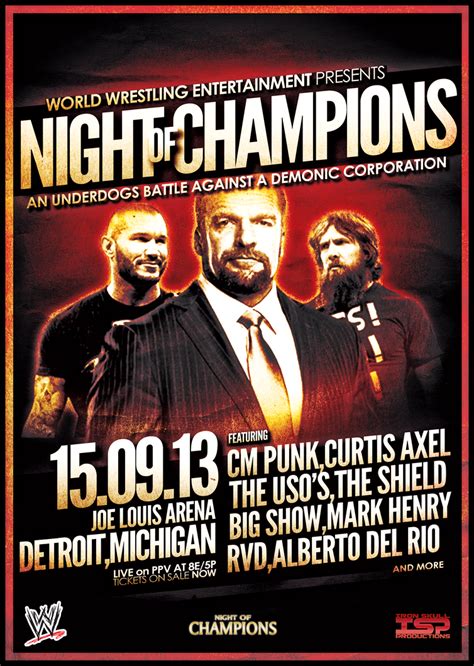 WWE NIGHT of CHAMPIONS (un-official poster) by TheIronSkull on DeviantArt