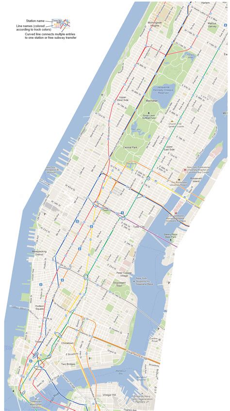 New York Subway Map - Top New York Attractions