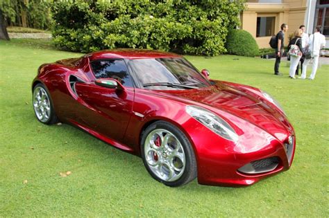 Alfa Romeo 4C Cherry Red Metallic Concorso d’Elegance Villa d’Este 2012 front os | Revival ...