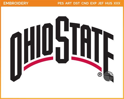 Ohio State Buckeyes - Wordmark Logo (2013) - College Sports Embroidery Logo in 4 sizes & 8 formats