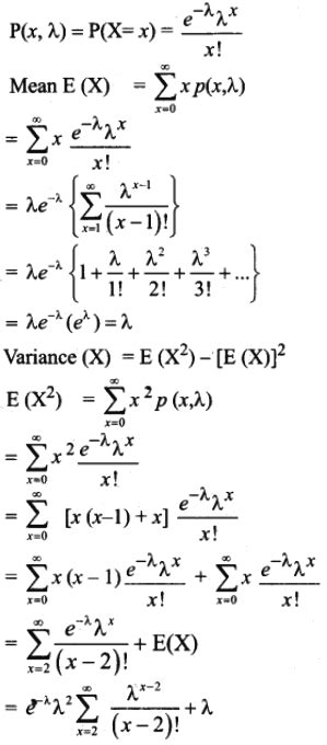 Derive the mean and variance of the Poisson distribution. - Sarthaks eConnect | Largest Online ...