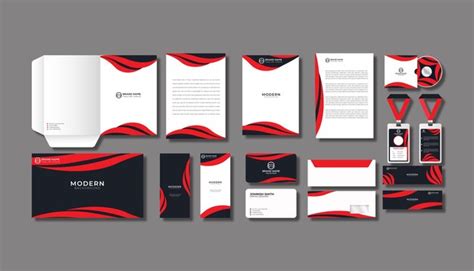 Premium Vector | Vector business stationery professional big set design