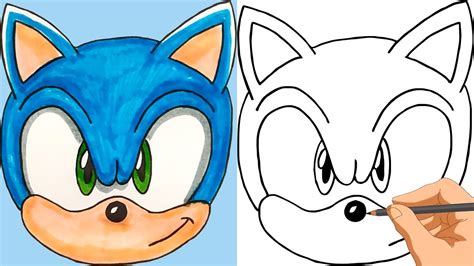 How to draw SONIC THE HEDGEHOG face 2021 - YouTube