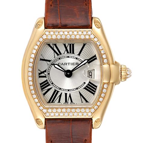 Cartier Roadster Ladies 18K Yellow Gold Diamond Watch WE500160 | SwissWatchExpo