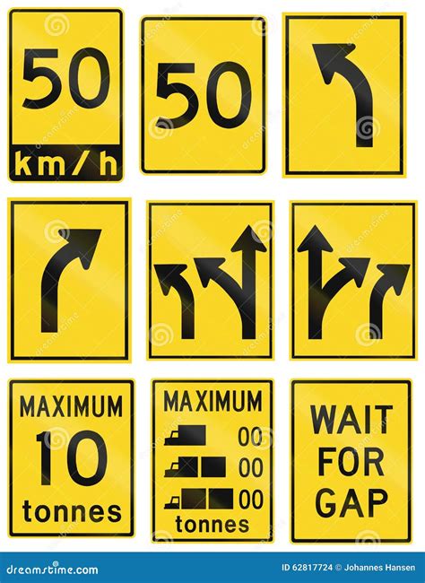 Warning Signs in Ontario - Canada Stock Illustration - Illustration of ...