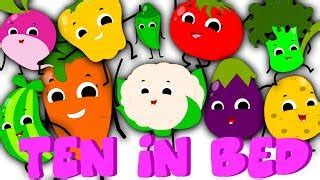 Ten In The Bed Vegetables | Vegetables Song For Kids | Learn Vegetables | Nursery Rhymes ...