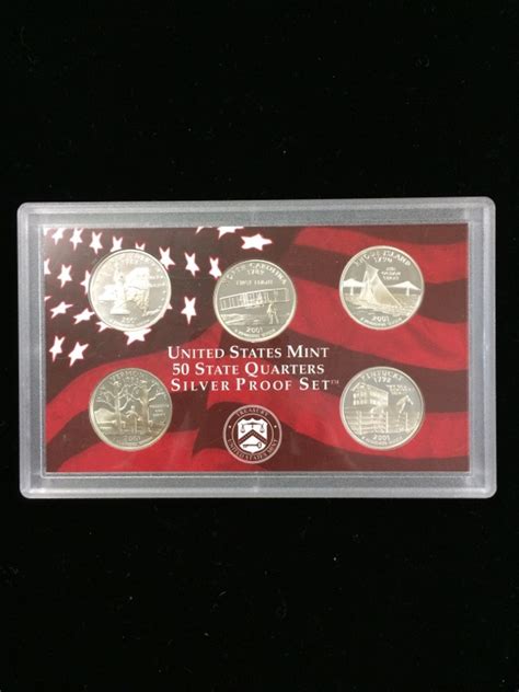 UNITED STATES Proof Set MINT 50 STATE QUARTERS SILVER PROOF SET Like ...