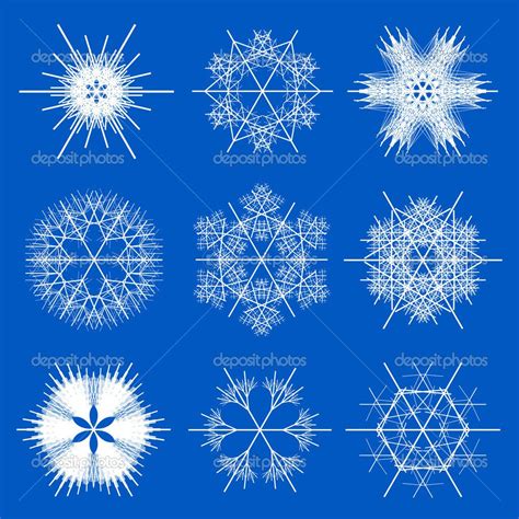 fractal snowflake - Google Search | Fractals, 3d geometric shapes, Snowflake designs