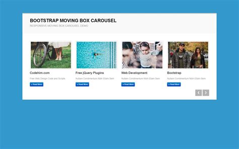 Bootstrap Show Posts Grid in Carousel / Moving Box – Codehim | Moving boxes, Grid layouts, Carousel