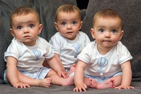 Aww! These cute identical triplets are one in 200 million as they were ...