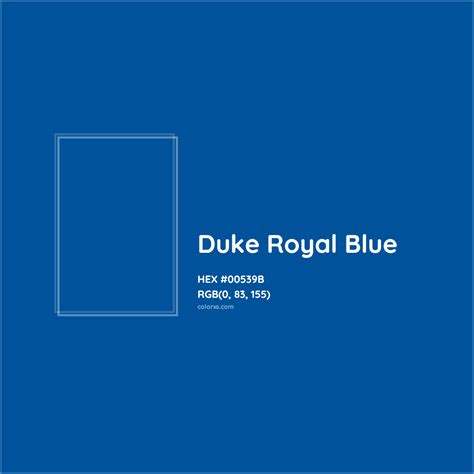 About Duke Royal Blue Color - Color codes, similar colors and paints ...