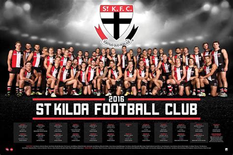 St Kilda Football Club 2016 Team Poster – memorabiliawarehouse