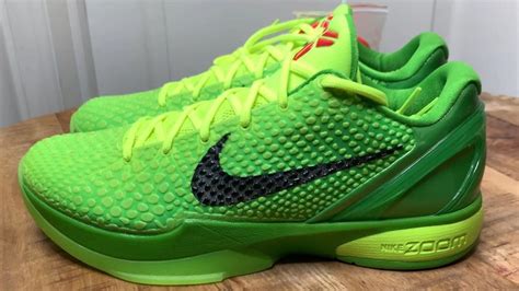 Shoes for Men and Women: Here's a Closer Look at the 'Grinch' Nike Kobe 6 Protro