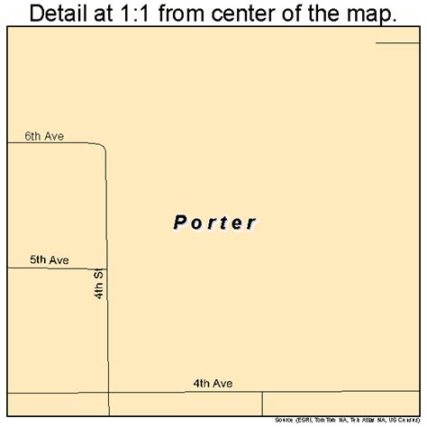 Porter Oklahoma Street Map 4060150