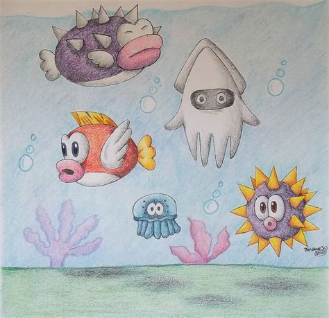 Mario's Water Enemies by Freddy-Kun-11 on DeviantArt