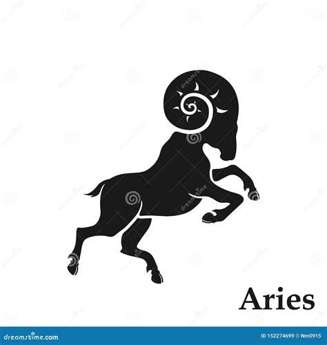 Aries Zodiac Sign Astrological Symbol. Horoscope Icon in Simple Style ...